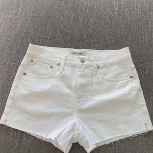 Madewell White Denim Shorts